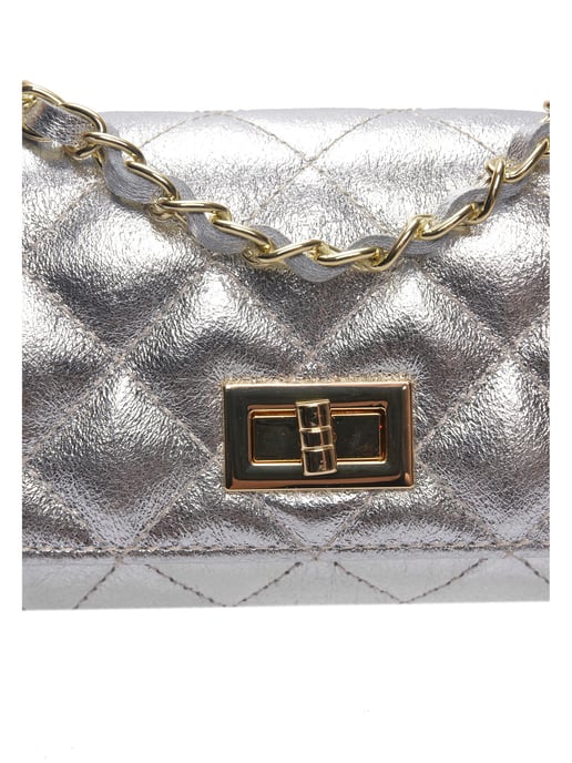 Luisa Vannini Zilver Rundleer Tas - Image 3