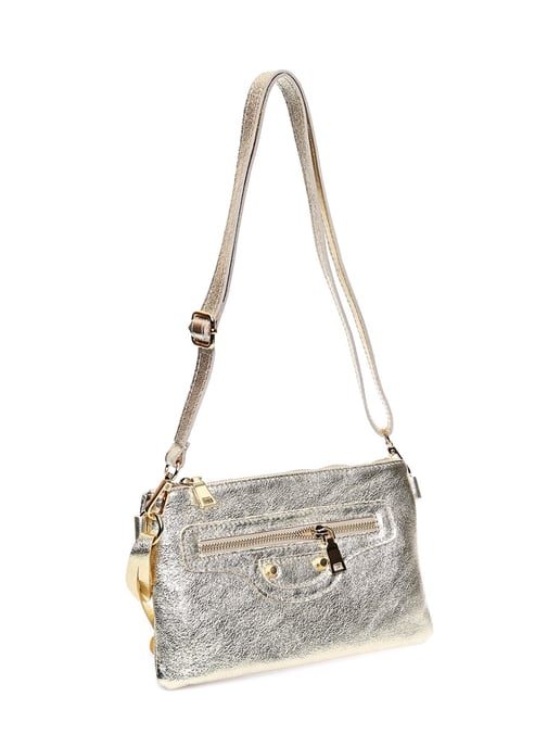 Anna Luchini Goud Rundleer Tas - Image 2