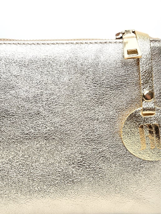 Anna Luchini Goud Rundleer Tas - Image 3