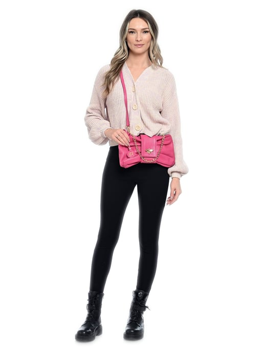 Isabella Rhea Fuchsia Rundleer Tas - Image 5
