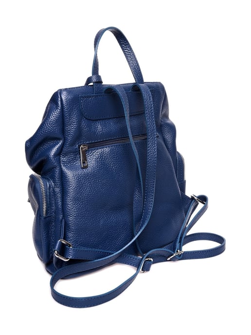 Luisa Vannini Blauw Rundleer Tas - Image 2