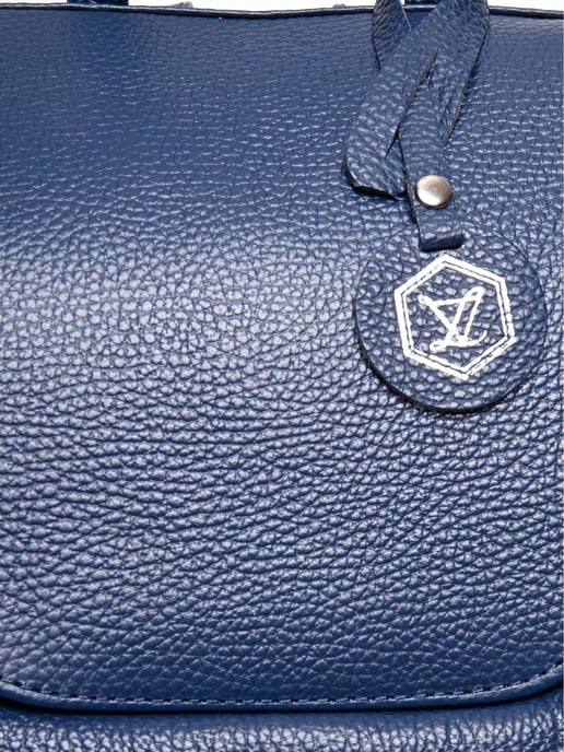 Luisa Vannini Blauw Rundleer Tas - Image 3