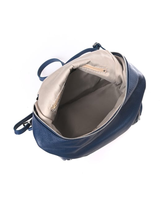 Luisa Vannini Blauw Rundleer Tas - Image 4