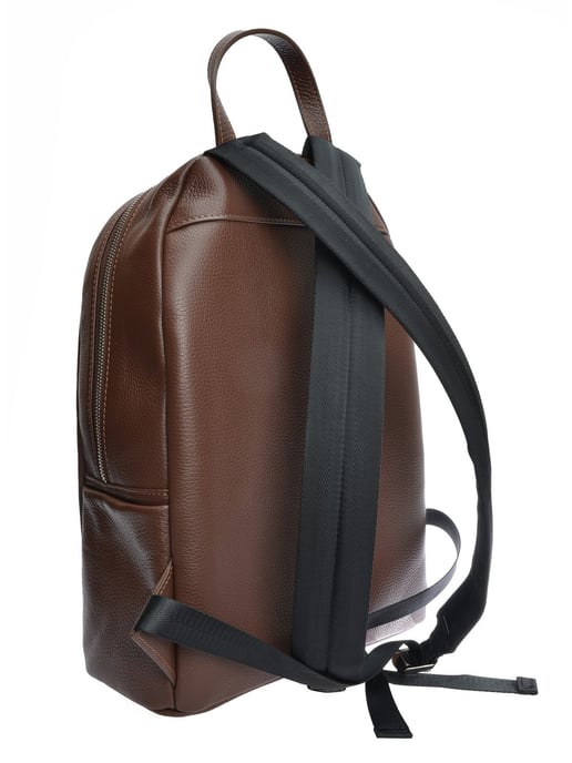 Anna Luchini Chocolade Rundleer Tas - Image 2