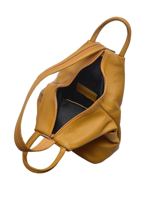 Isabella Rhea Mosterd Rundleer Tas - Image 4