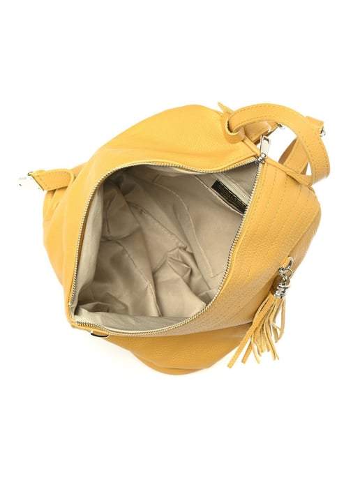 Isabella Rhea Mosterd Rundleer Tas - Image 4