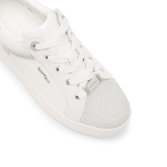 Carvela Leather Perenne Jewel Trainer Sneakers - Image 4