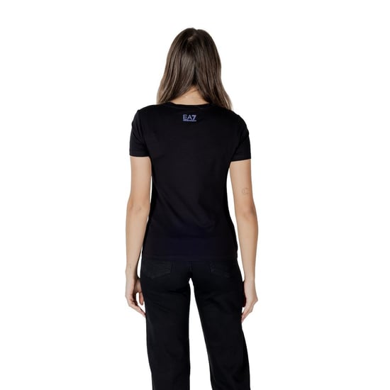 EA7 Emporio Armani Black Cotton T-Shirt - Image 2