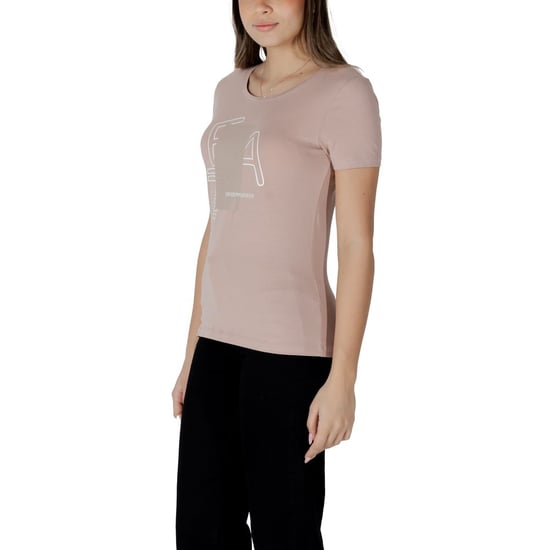 EA7 Emporio Armani Roze Katoenen T-Shirt - Image 3