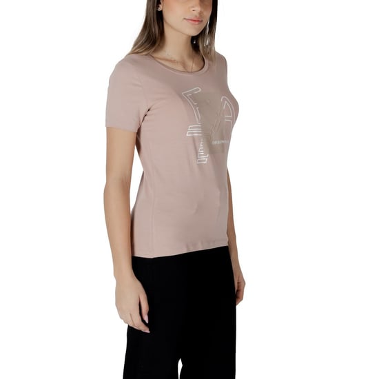 EA7 Emporio Armani Roze Katoenen T-Shirt - Image 4