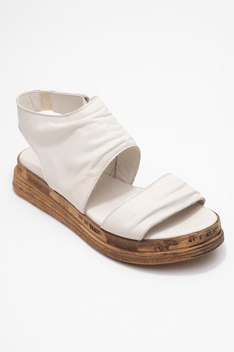 Lunas Leer Side-Zip Plat Hak Sandaal - Image 3