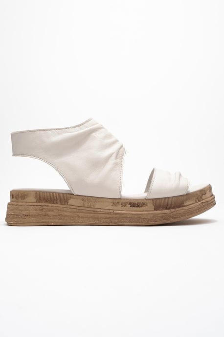 Lunas Leer Side-Zip Plat Hak Sandaal - Image 6