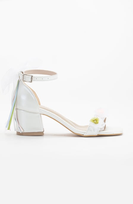 Grazia Lace Block Hak Bridal Sandalen - Image 2