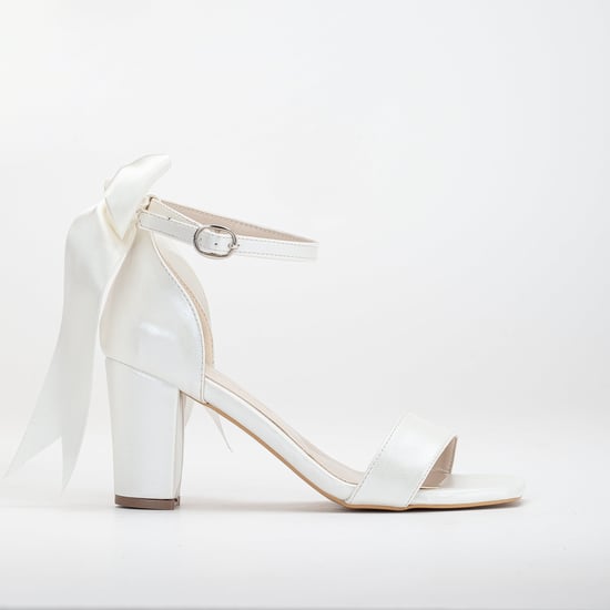 Noelle Bridal Heeled Sandals with Ribbon - Image 1