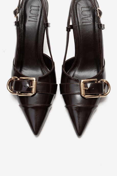 Noen Gesp Spitse Neus Stiletto Pump - Image 3