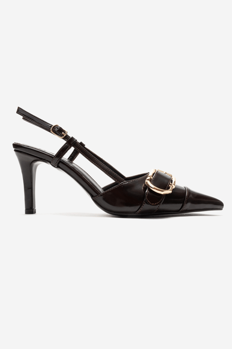 Noen Gesp Spitse Neus Stiletto Pump - Image 4