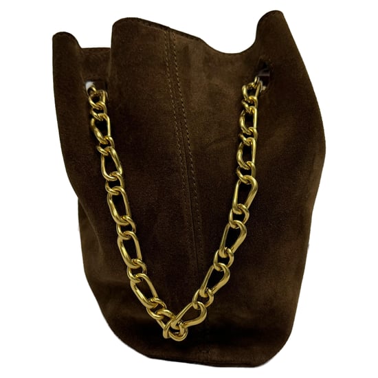 Nanushka Kettingriem Tote Bag in Bruin Suède - Image 4