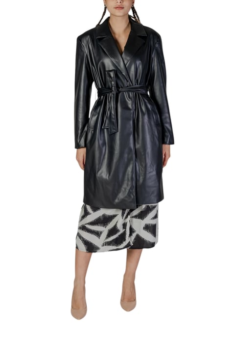 Faux leren trenchcoat met riem - Image 1