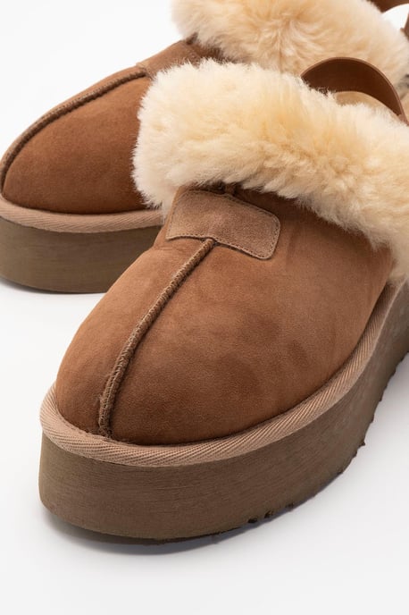 Olessa Leather Fur Slipper - Image 3