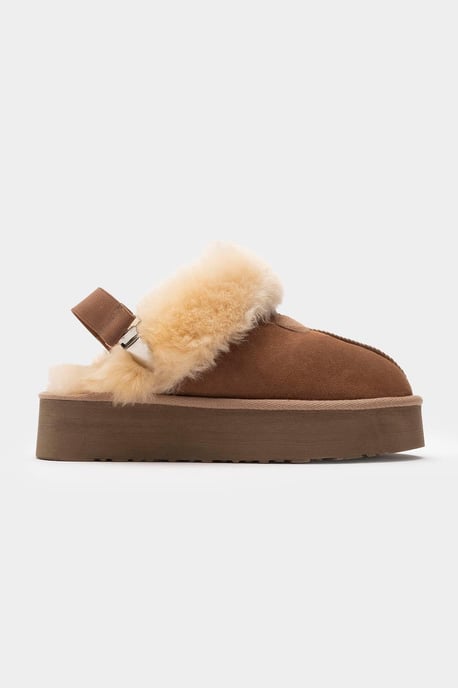 Olessa Leather Fur Slipper - Image 4