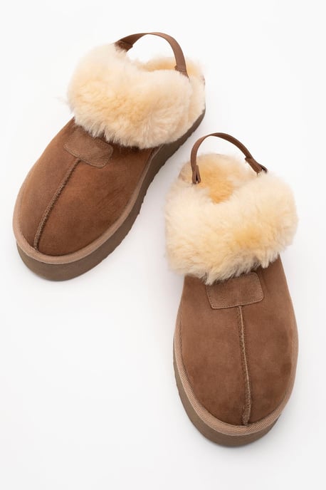 Olessa Leather Fur Slipper - Image 5