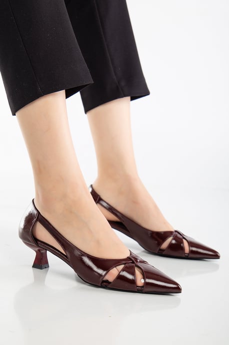 Sidal Kitten Heel Leren Pumps (Dames) - Image 3