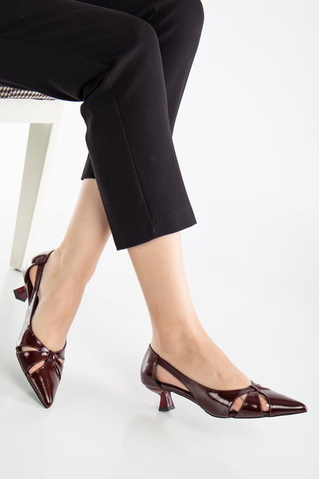 Sidal Kitten Heel Leren Pumps (Dames) - Image 4