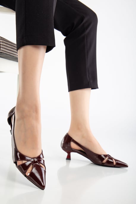 Sidal Kitten Heel Leren Pumps (Dames) - Image 5