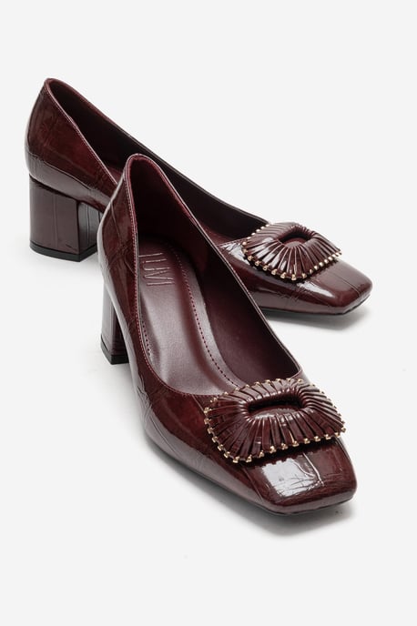 Velora Gesp Vierkante Neus Blokhak Pump (Dames) - Image 1
