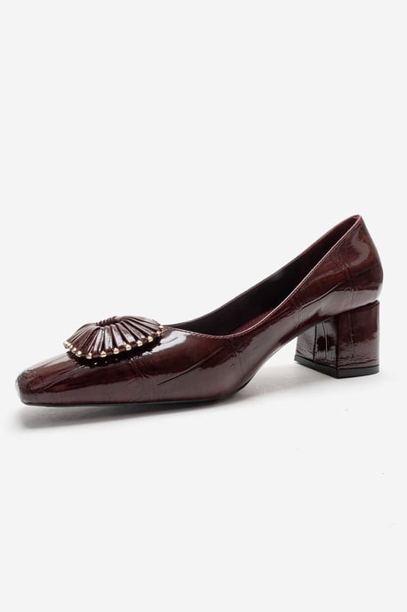 Velora Gesp Vierkante Neus Blokhak Pump (Dames) - Image 4