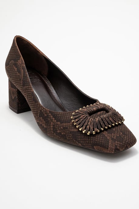 Velora Gesp Vierkante Neus Blokhak Pump (Dames) - Image 1