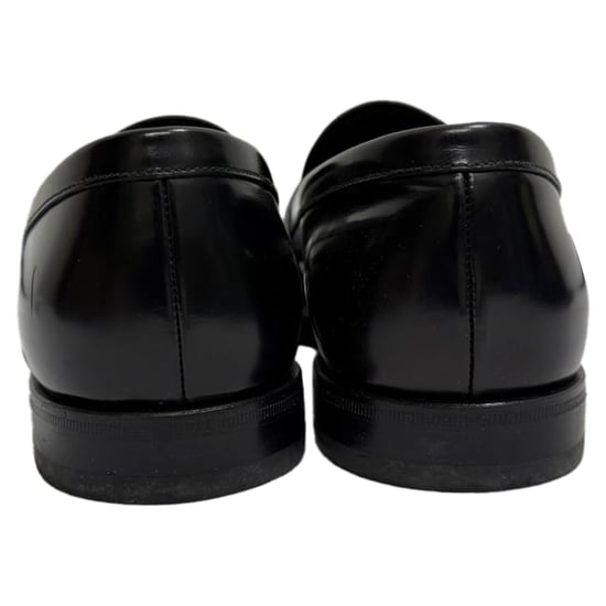 Prada Loafers med Logotypplakett och Borstade Färger i Svart Kalvskinn - Image 2