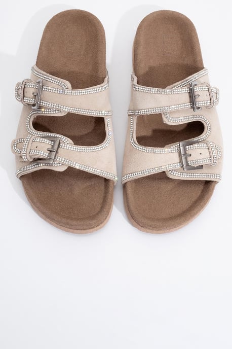 Allen Rhinestone Läder Slide Sandal (Women) - Image 2