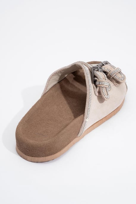 Allen Rhinestone Läder Slide Sandal (Women) - Image 4