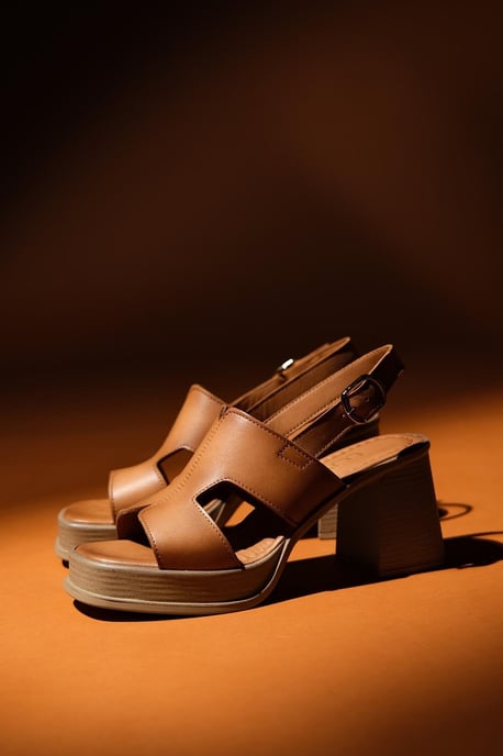 Zennia Leer Platform Sandaal (Women) - Image 3
