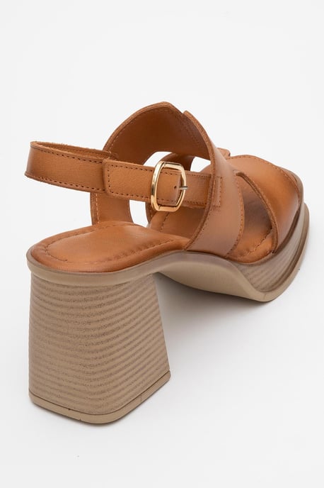 Zennia Leer Platform Sandaal (Women) - Image 4