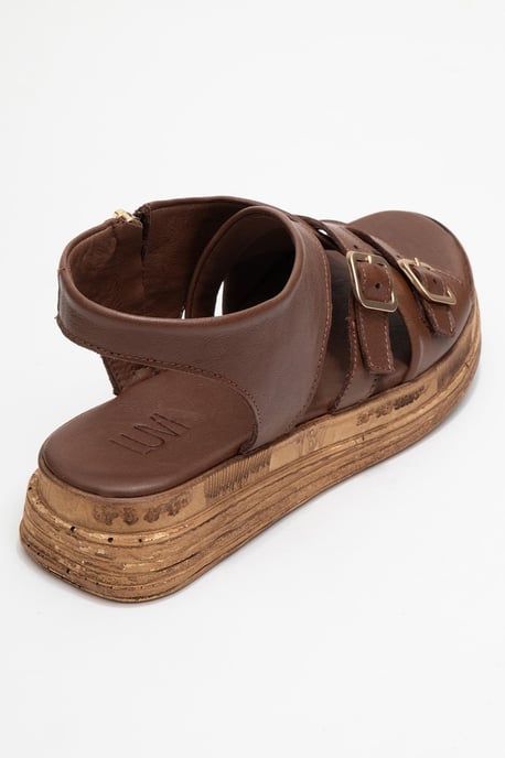 Levine Läder Med Spänne Side-Zip Sandal - Image 5