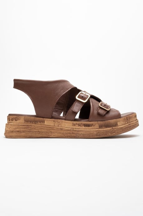 Levine Läder Med Spänne Side-Zip Sandal - Image 6