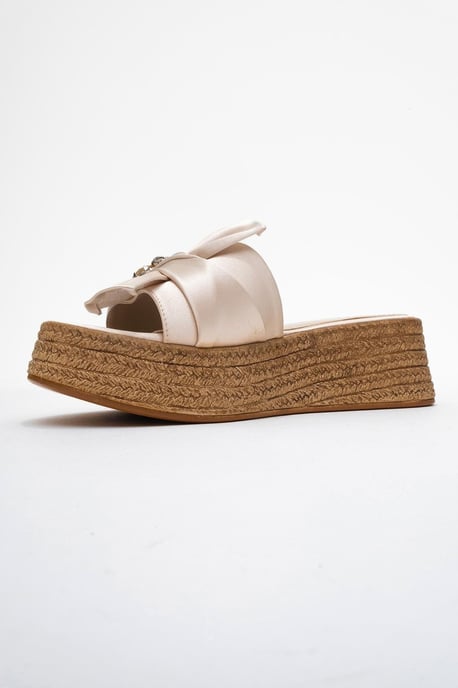 Shara Braided Bow & Bee Spänne Platå Sandal - Image 3