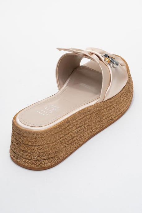 Shara Braided Bow & Bee Spänne Platå Sandal - Image 4