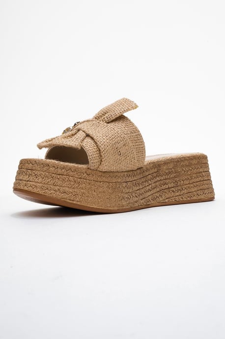 Shara Braided Bow & Bee Spänne Platå Sandal - Image 4