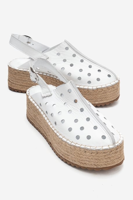 Fraga Läder Kilklack Sandal - Image 2