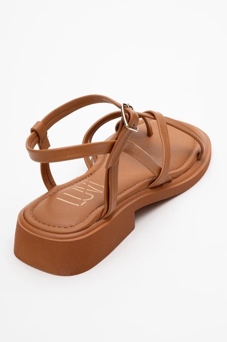 Antas Met bandjes Leer Plat Sandalen (Women) - Image 4