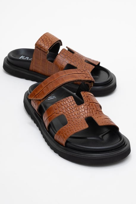 Loana Leer Slide Sandaal - Image 1