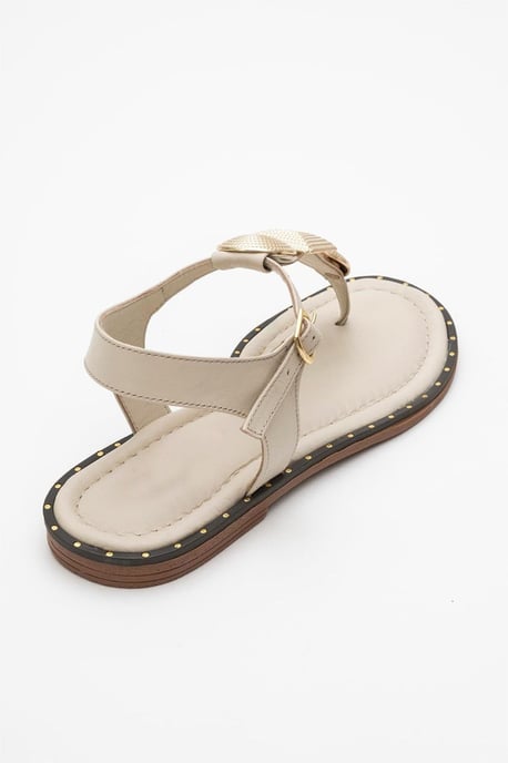 Giulia Leer Plat Sandaal (Women) - Image 3