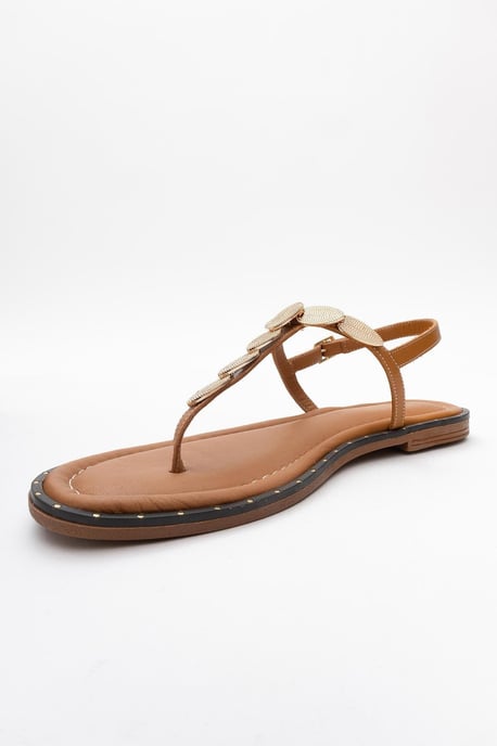 Marea Leer Plat Sandaal (Women) - Image 5