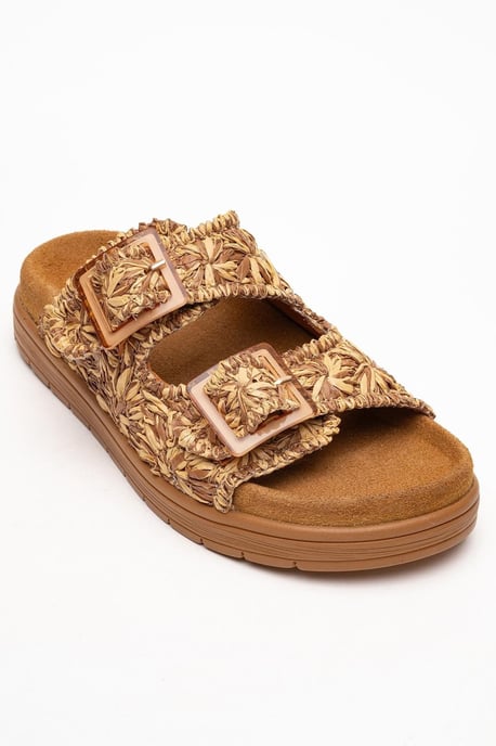 Milana Läder Double‑Strap Sandal (Women) - Image 3