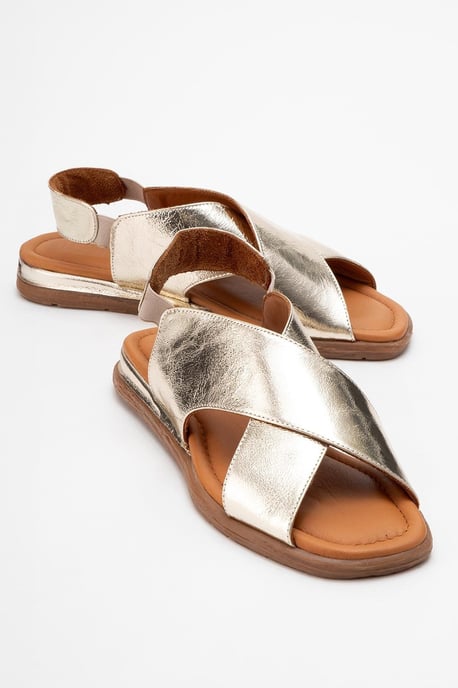 Broods Elastisch Leren Instap Sandalen (Dames) - Image 2