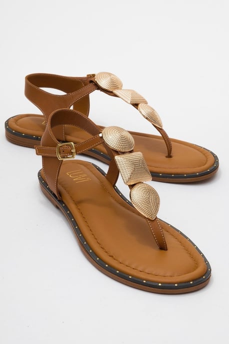 Giulia Leather Flat Sandal - Image 1