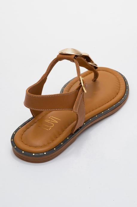 Giulia Leather Flat Sandal - Image 5